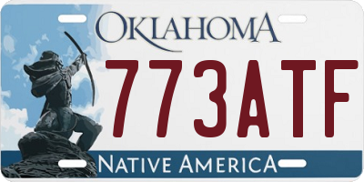 OK license plate 773ATF