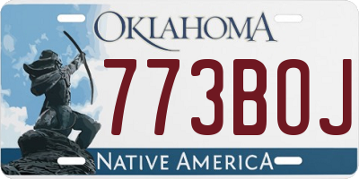 OK license plate 773BOJ