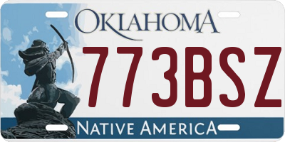 OK license plate 773BSZ