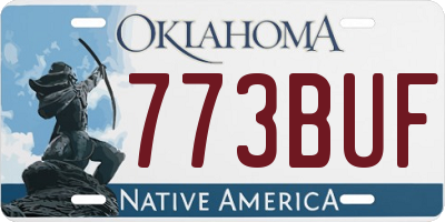 OK license plate 773BUF