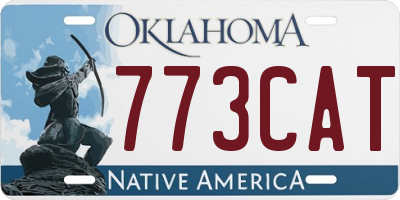 OK license plate 773CAT