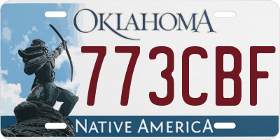 OK license plate 773CBF