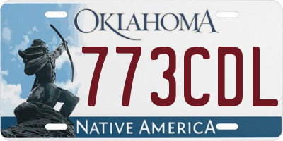 OK license plate 773CDL