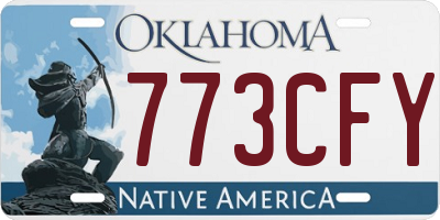 OK license plate 773CFY