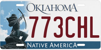OK license plate 773CHL