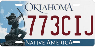 OK license plate 773CIJ