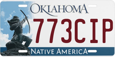 OK license plate 773CIP