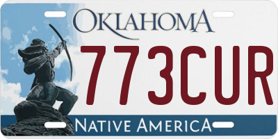 OK license plate 773CUR