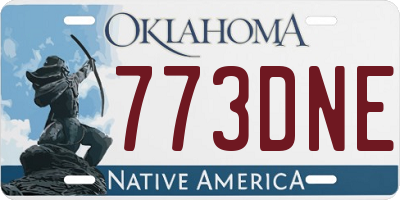 OK license plate 773DNE