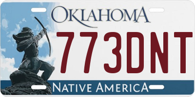 OK license plate 773DNT