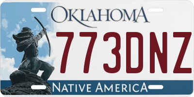 OK license plate 773DNZ