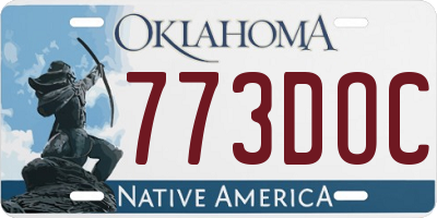 OK license plate 773DOC
