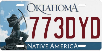 OK license plate 773DYD