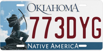 OK license plate 773DYG