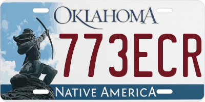OK license plate 773ECR