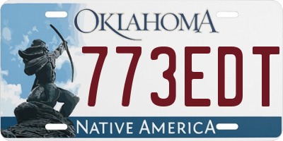 OK license plate 773EDT
