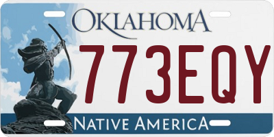 OK license plate 773EQY