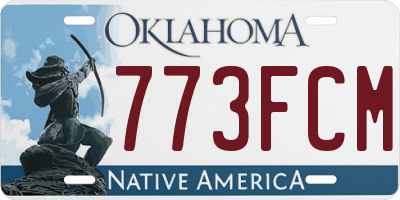 OK license plate 773FCM