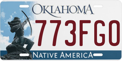 OK license plate 773FGO
