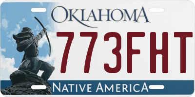OK license plate 773FHT