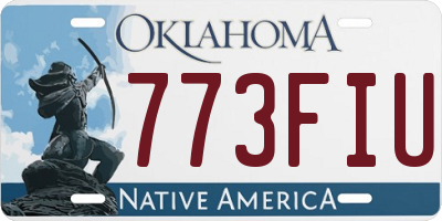 OK license plate 773FIU