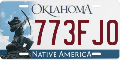 OK license plate 773FJO