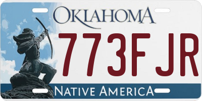 OK license plate 773FJR