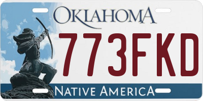 OK license plate 773FKD