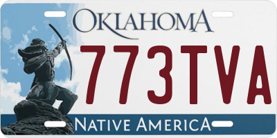 OK license plate 773TVA