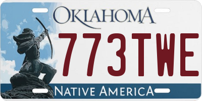 OK license plate 773TWE