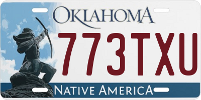 OK license plate 773TXU