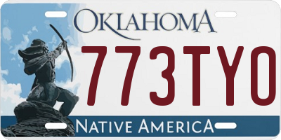 OK license plate 773TYO