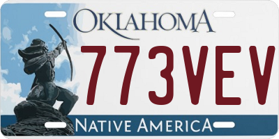 OK license plate 773VEV