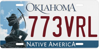 OK license plate 773VRL