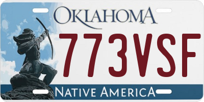 OK license plate 773VSF