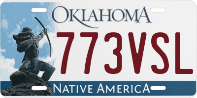OK license plate 773VSL