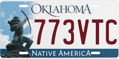 OK license plate 773VTC