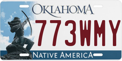 OK license plate 773WMY