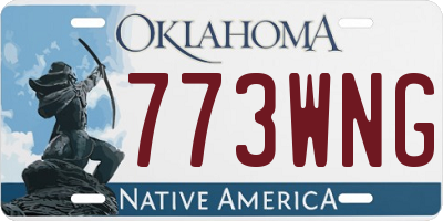 OK license plate 773WNG