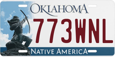 OK license plate 773WNL