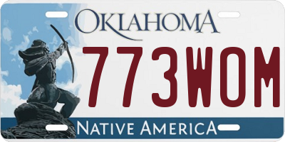 OK license plate 773WOM