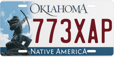 OK license plate 773XAP