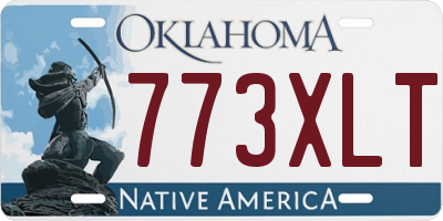 OK license plate 773XLT