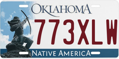 OK license plate 773XLW