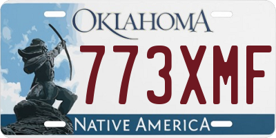 OK license plate 773XMF