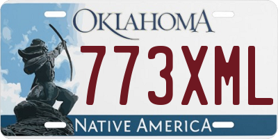 OK license plate 773XML