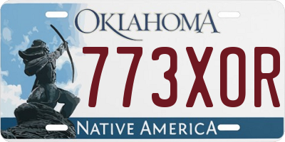 OK license plate 773XOR