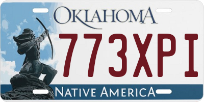OK license plate 773XPI