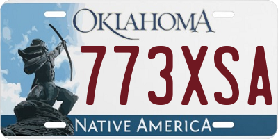 OK license plate 773XSA