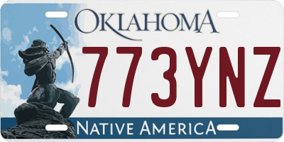 OK license plate 773YNZ